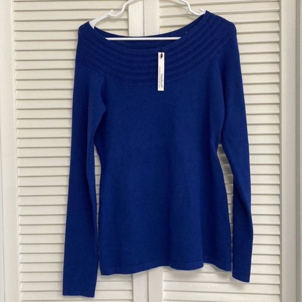 Pattyboutik royal blue sweater NWT size large